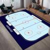 Eishockey-Muster Rutschfester Bereichsteppich Anti-Rutsch Küchenteppich für Küche Wohnzimmer Schlafzimmer Matte Waschbare Bereichsflanellteppiche