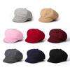 Cokk Barett Hut Damen Winter Achteckige Malerhaube Retro Warmhalten Newsboy Cap Lässig Einfarbig 7 Farben Weich