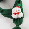Christmas Pet Scarf Adjustable Size Snowman Santa Claus Xmas Tree Decor Festive Design Pet Cat Knitting Scarf Photo Prop