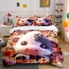 Cute Cow In Flower Field Duvet Cover Set With 3D Printing Design Soft Polyester Bedding Set All-Season Comfort Machine Washable