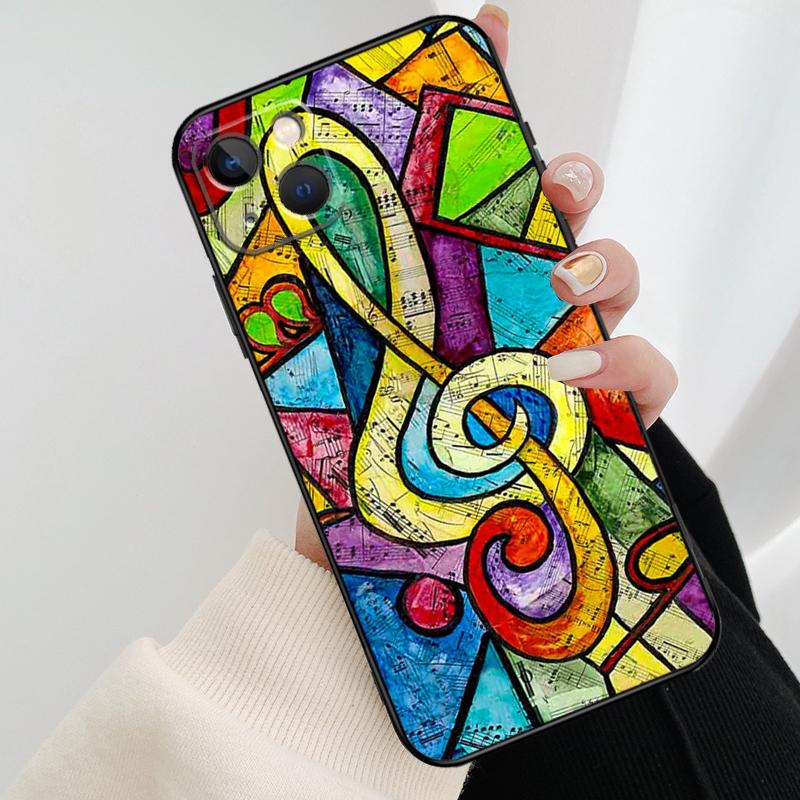 Music Note Musical Treble Clef Phone Case For iPhone 17 Pro Max 14 13 12 11 15 16 Pro Max mini 15 16 Plus 16e 17 Air Cover