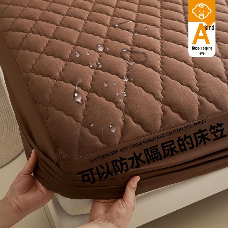 

2025 Водонепроникний стьобаний однотонний приталений покривало на ліжко 90x200+30cm Single