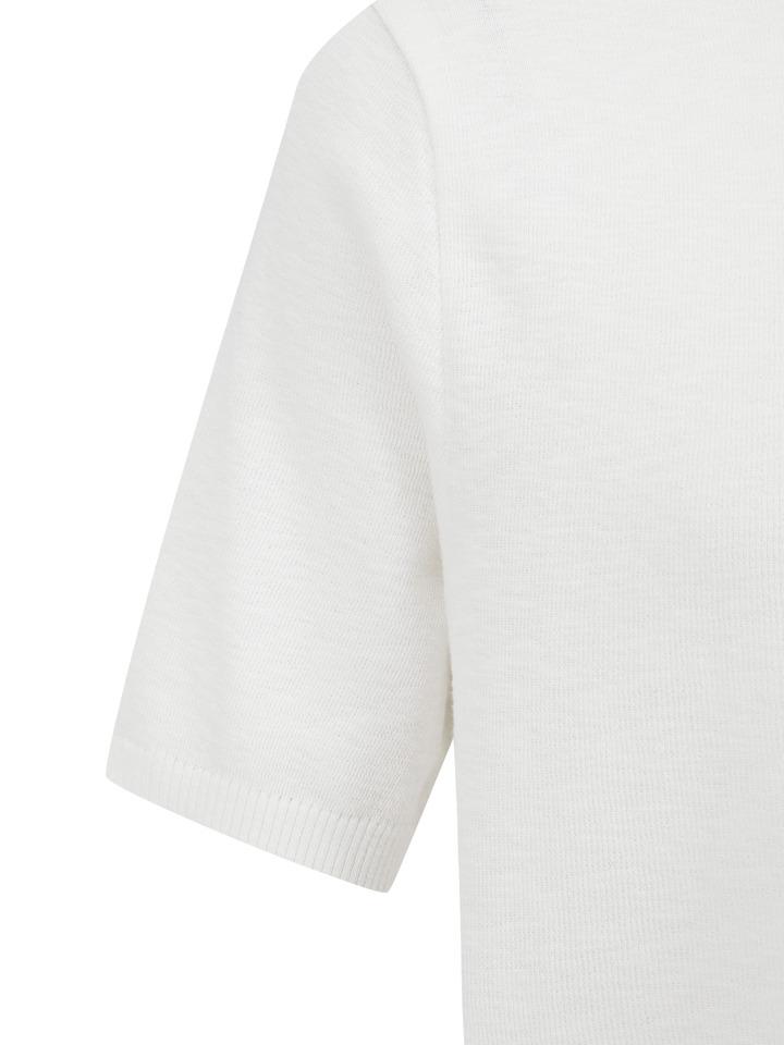AND Z Men'S) Linen-Like Round Neck Short Sleeve T-Shirt_Blf2Er1001Wt
