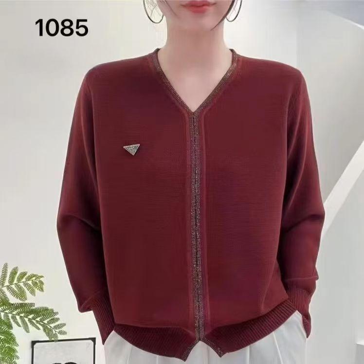 

Spring and Autumn Women s Plus-Size Knit Sweater Solid Color Loose V-Neck Knit Pullover Top 3XL вино красного