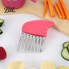 Effortless Food Prep Gadget Stainless Steel Potato Cutter, Wavy Blade French Fry Slicer, Manual Kitchen for Vegetables Energy Saving Chopper