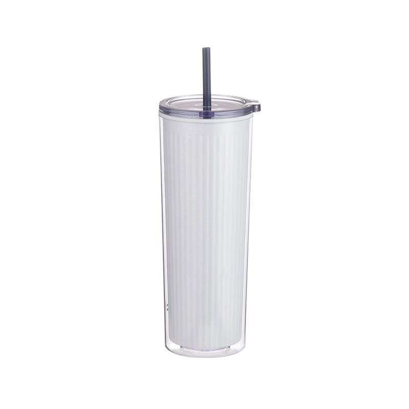 Huawensen Double-Layer Plastic Straw Cup