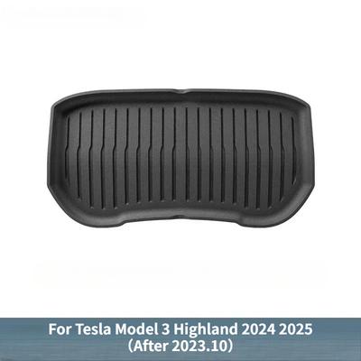 TPE Front Rear Mats for Tesla Model 3 Highland 2025 Trunk Cargo Tray Floor Protective Mat Piano Key Style Pads Car Accessories