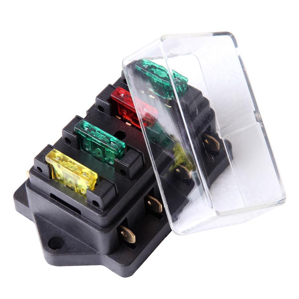 Way Blade 4 Sicherungshalterbox LED-Anzeige Kfz-Sicherungskastenbox N5j1 6V32V