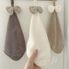 Hand Wiping Cute Bow Hanging Coral Fleece Hand Towel Bathroom Absorbent Small Towel CHILDREN'S Home Quick Drying