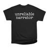 Men Casual Shirts Short Sleeves UNRELIABLE NARRATOR Black Tees Oversized T-shirts