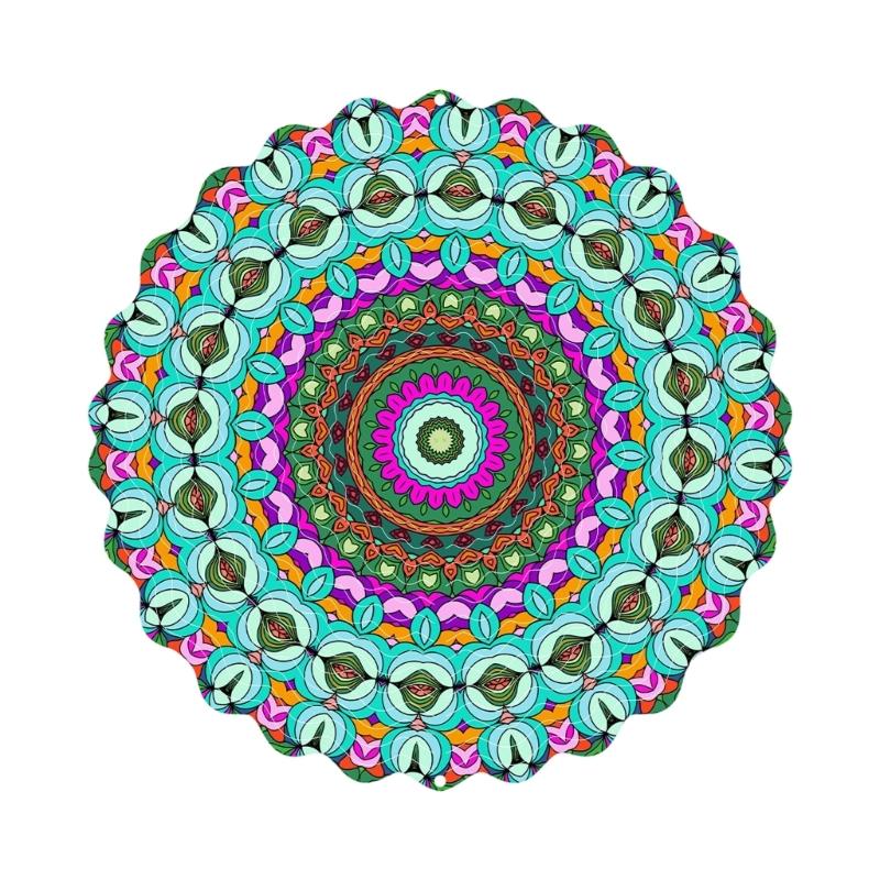 Ručně vyráběné barevné otočné zvonkohry kovové venkovní dekorace snadno zavěsitelný dekorativní přívěsek příslušenství