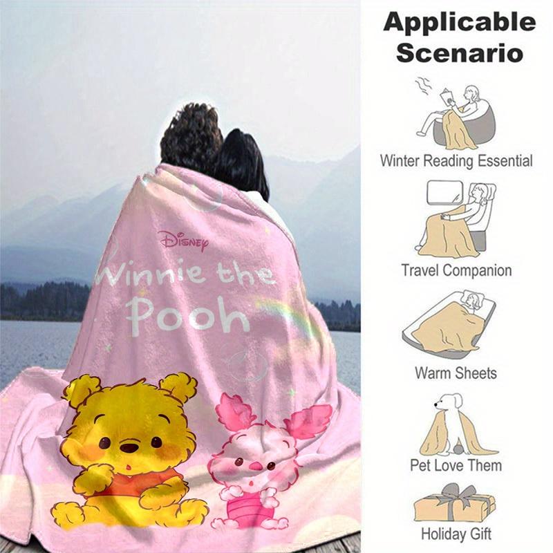 1pc, Disney Winnie The Pooh Blanket Gift for Friends Birthday Christmas Present Home Decor Sofa Throw Blanket Outdoor Camping Travel Beach