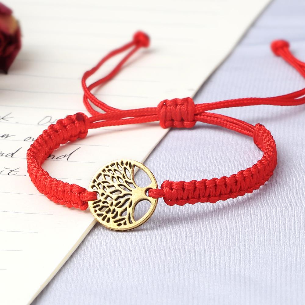 Handmade Braid Rope Bracelets Tree of Life Adjustable Wrist Bangle for Women Men Friendship Gift Jewelry