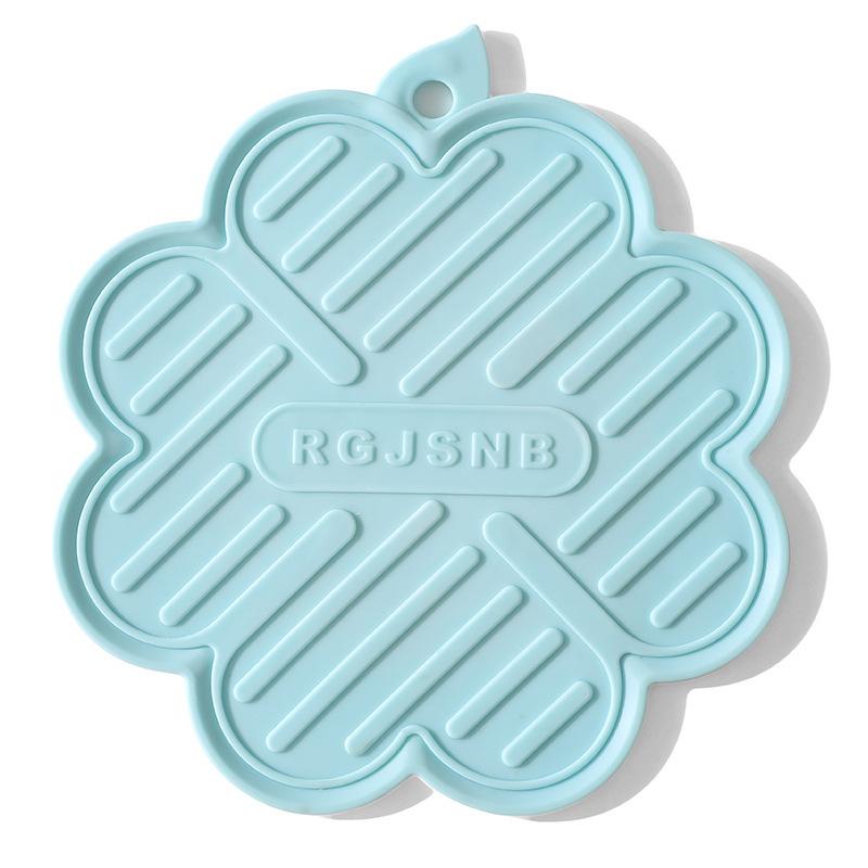 1pc Heat-Resistant Pads Color-Changing When Heated Soft Rubber Pot Holders Burn-Proof Kitchen Household High-Temperature Pads