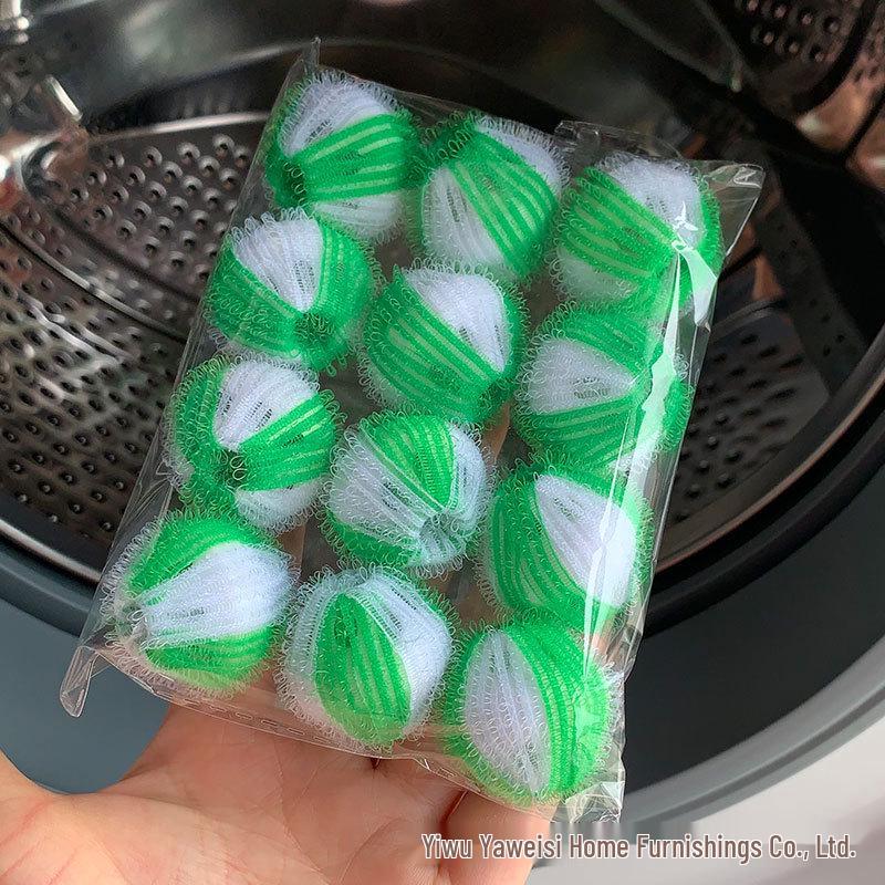12-Pack 35mm Large Nylon Anti-Tangle & Anti-Knot Washing Balls for Stain Removal