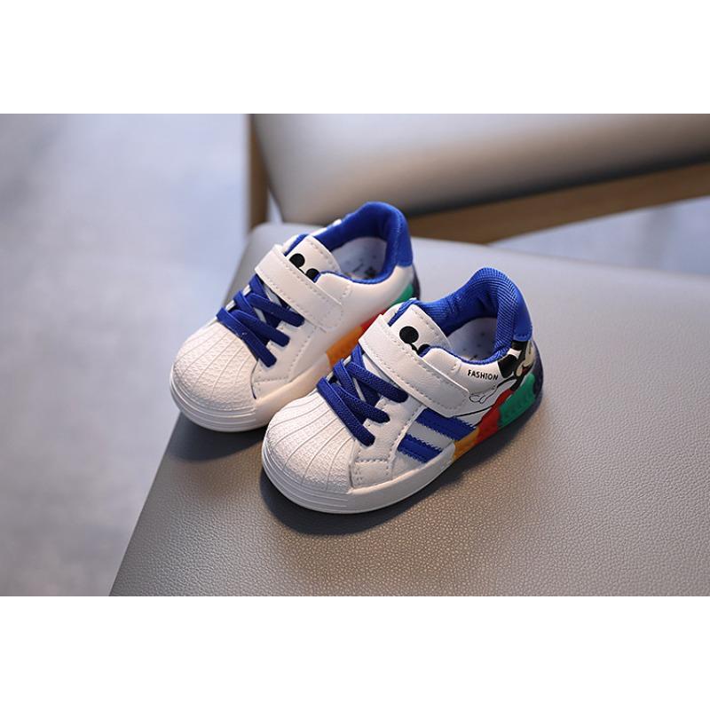 Spring and autumn toddler shoes soft baseplate shoes children single shoes little white shoes non-slip breathable 0-1-3 years and a half 2