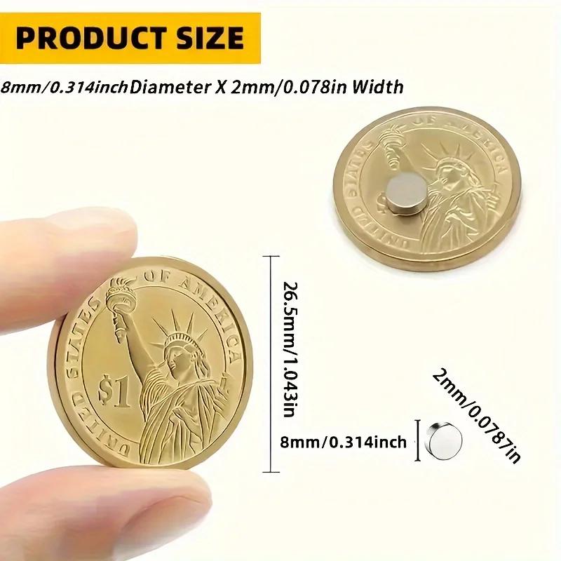 

8x2mm Adhesive Fridge Magnets for Kids DIY Art Project 10/20/50/100 Pieces Pack Assorted Colored round Magnets (Bronze,10pcs 8x2) бронзовий