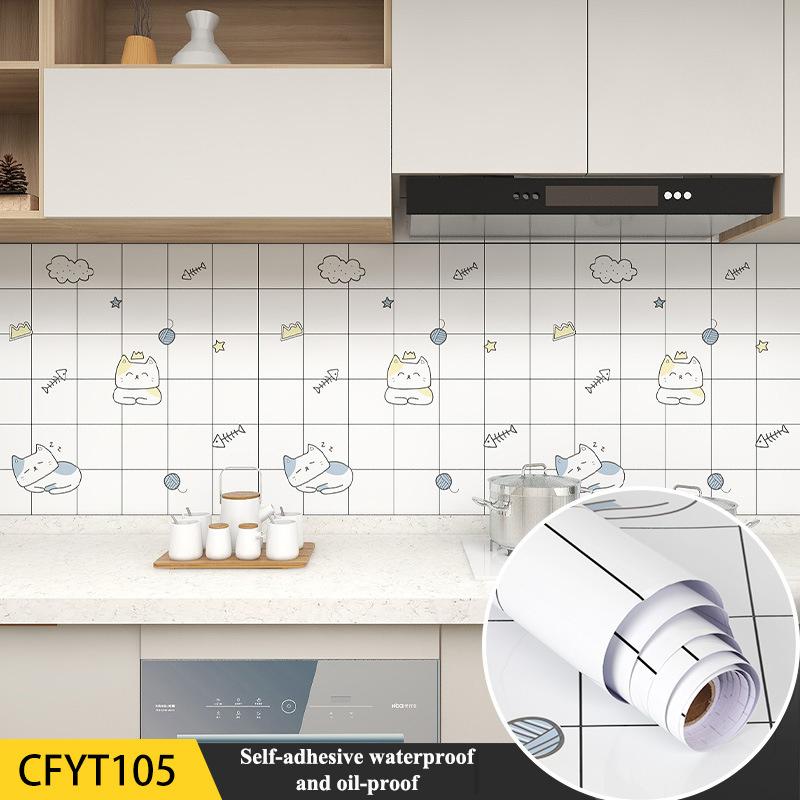 Naklejki Ścienne Kuchenne Odporne na Olej i Wodoodporne PCV Folia Aluminiowa Blat Kuchenki Szafka Samoprzylepna Tapeta do Dekoracji Domu