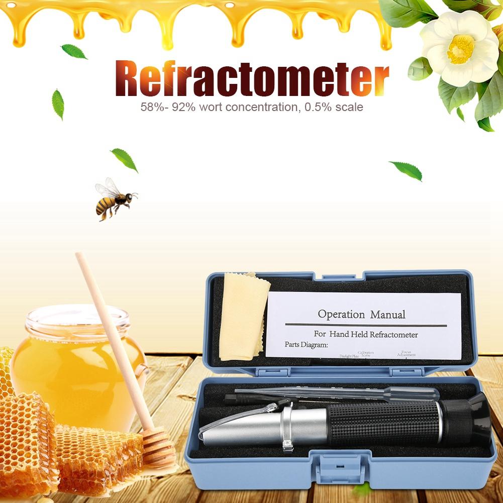 

58 92percent Wort Specific Gravity Refractometer Beer Fruit Juice Wine Sugar Test