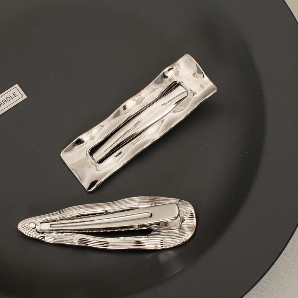 Drop Shaped Hollow Punk Hair Clips Side Bangs Hair Clips Metal Hair Pins Fix Fringe Barrette