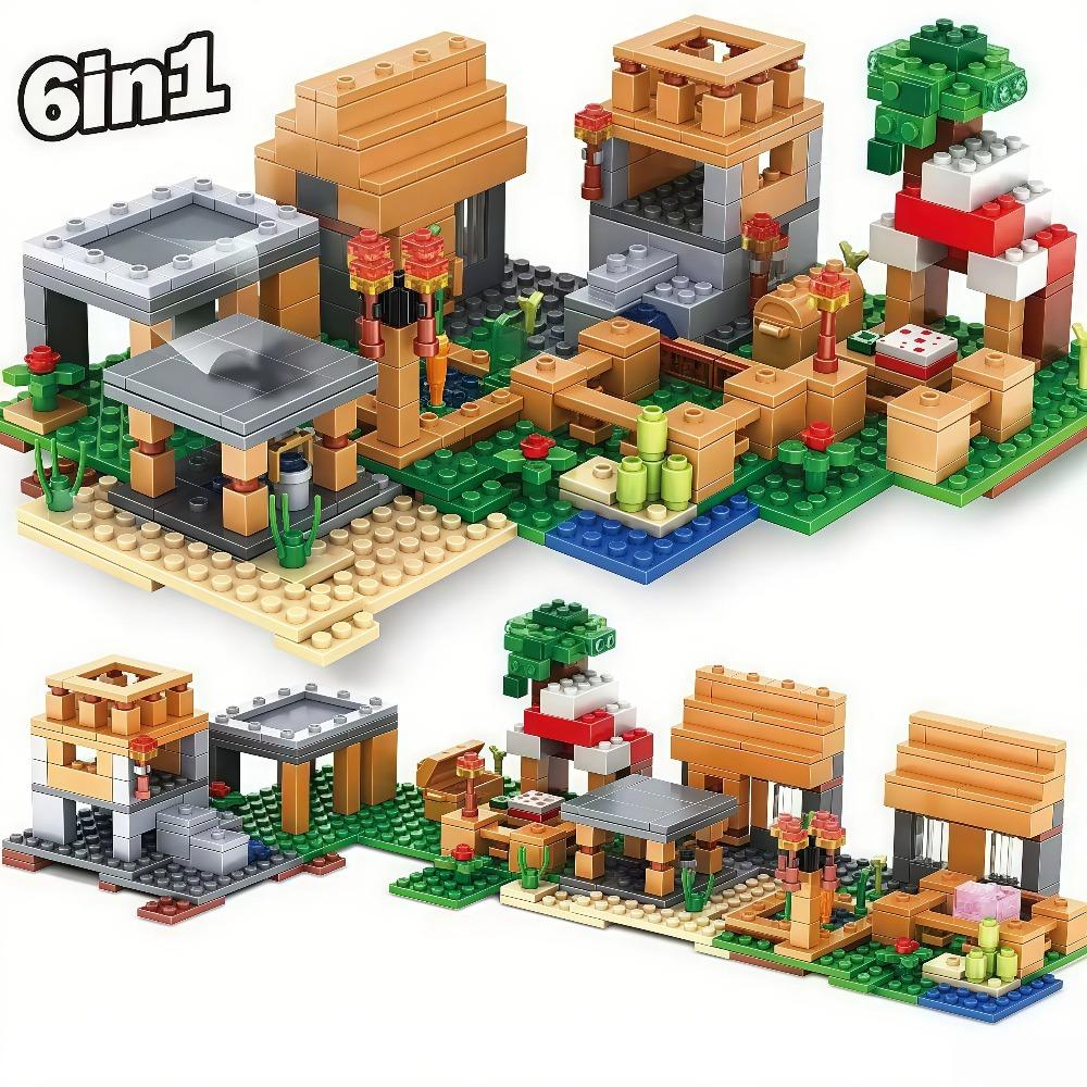 1000+PCS Dark Dragon & Village Combo Bricks | Creative DIY Toy | Decor & Gift for Collectors