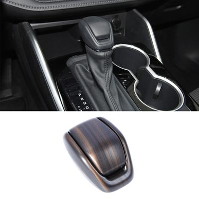 For Toyota Highlander Kluger 2022 Car Interior Peach Wood Decoration Gear Shift Knob Head Cover Trim
