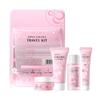 4pcs Vitamin C Skin Care Sets Face Cream Facial Cleanser Essence Spf 50+ VC Sunscreen Moisturizing Refresh Face Care Travel Suit
