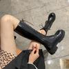2026 New Women's Long Boots Thick Sole Knight Boots British Style High Non-knee Rubber Upper Material