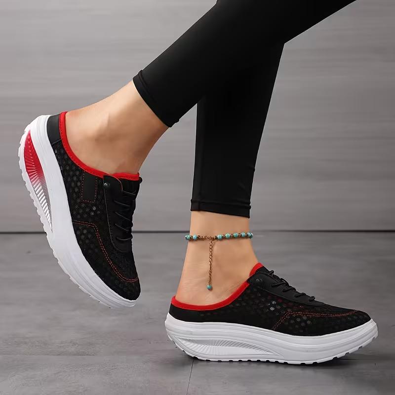 Women's Shoes, Casual Platform, Flat Shoes, Women's Wedge Shoes, Mesh To Increase Height, Spring and Summer Rocking Shoes