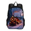 Train Round Front Bag Backpack Fashionable Large Capacity New Lightweight Printed Best Companion for Boys and Girls