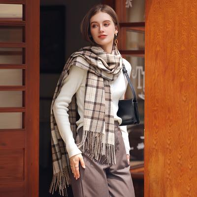2025 New Plaid Scarf Winter Imitation Cashmere Scarf Shawl Warm Scarf Women