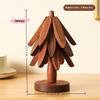Wooden Christmas Tree Shape Stand Decorative Anti-Scald Heat Resistant Table Ornament Mat Coaster Tree Design