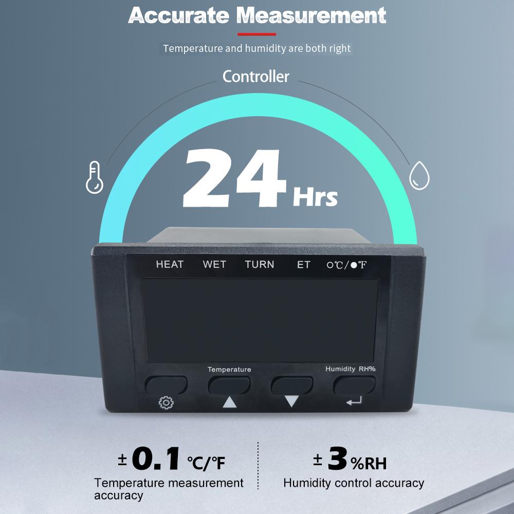 HT-10 Digital Egg Incubator Controller Thermostat Hygrostat Automatic Turning Control with Temperature Humidity Sensor Probe