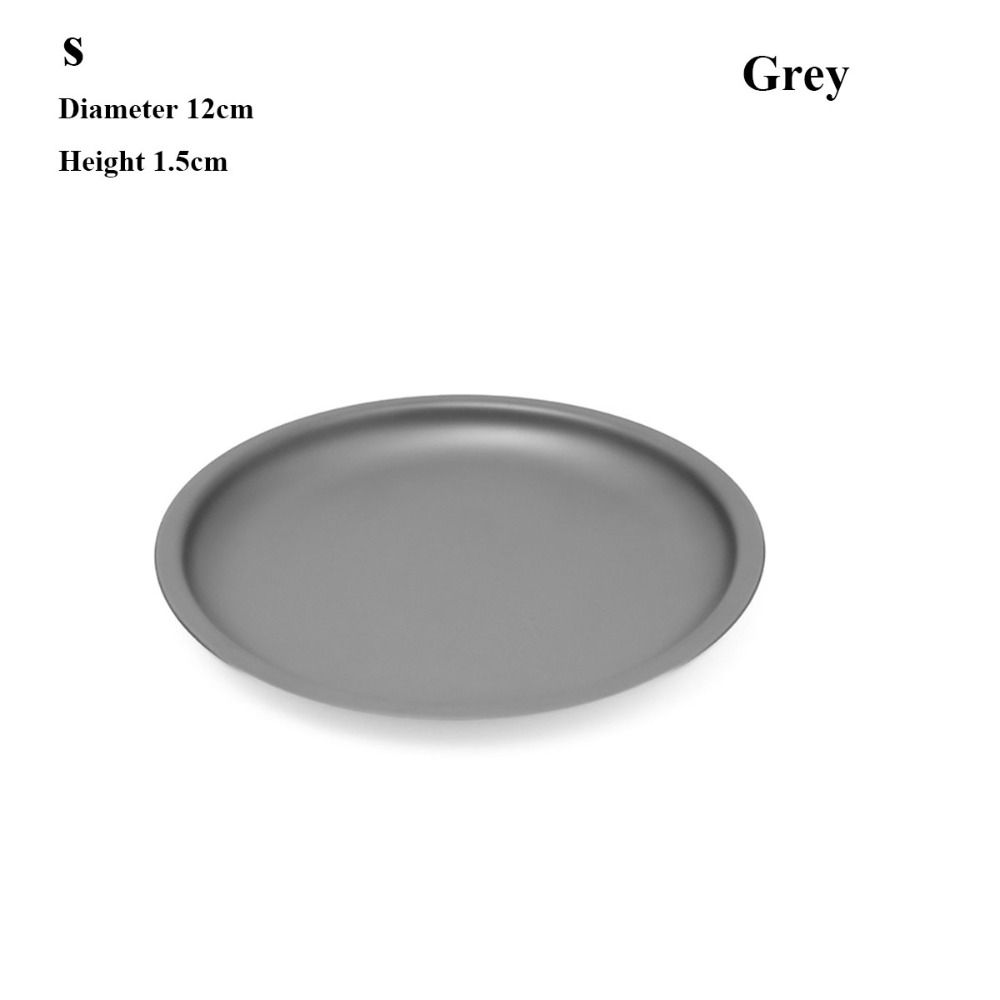 

S/M Camping Plate Aluminum Alloy Outdoor Frying Plate New Heatable Dining Plate Outdoor Camping S серый