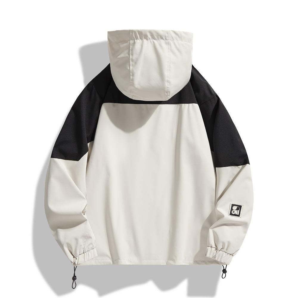 New Spring and Autumn Couple Hooded Splash Jacket Outdoor Casual Jacket Street Shot Men's Jacket