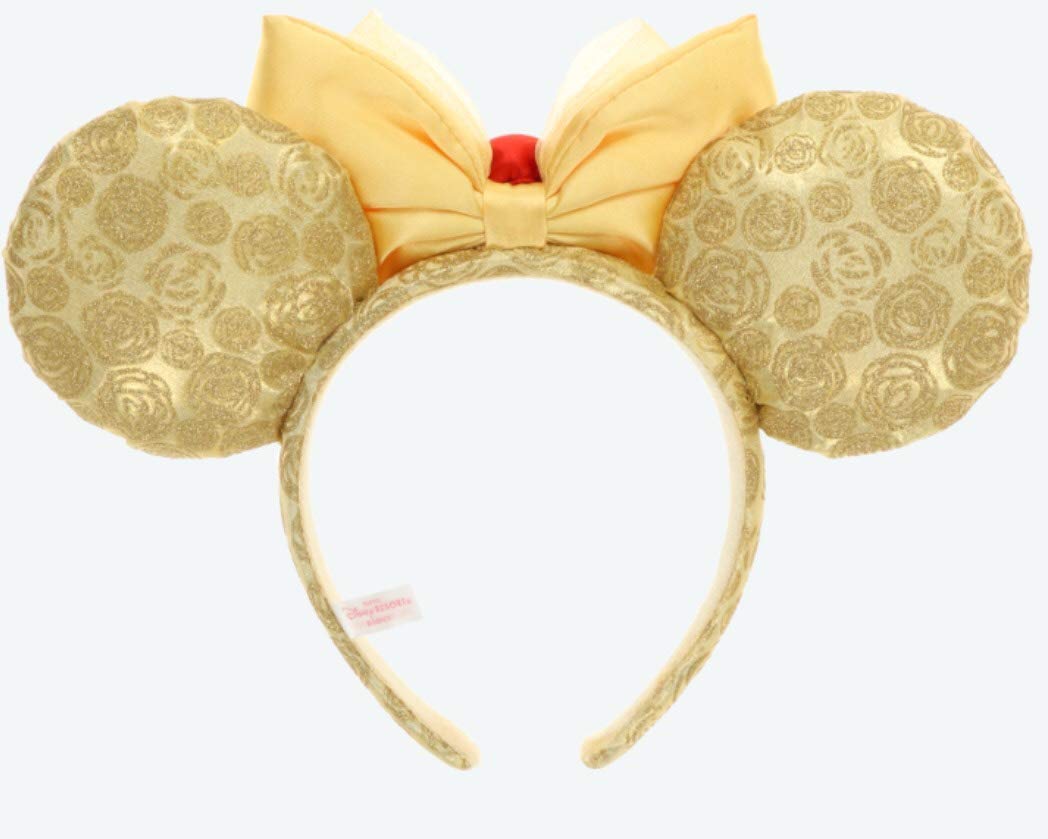 

Beauty and the Beast Belle Dress Costume with Rose Ribbon and Ears, Disneyland, Tokyo Disney Resort, TDR New Area, New Fantasyland