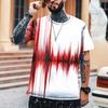 Sommer Männer T-Shirt Stil EKG Rot 3D Druck T-shirt Oansatz Hohe qualität