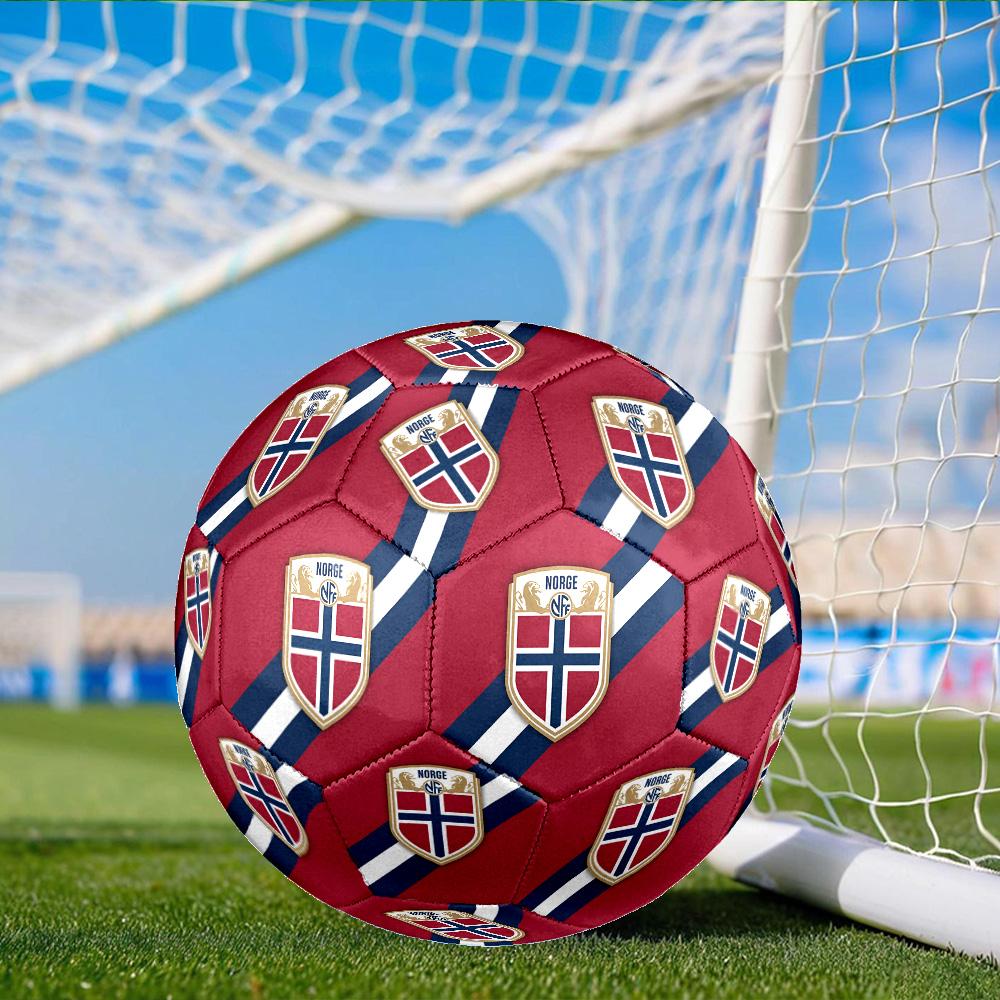 Norwegian Football Crest Size 5 Soccer Ball, Suitable for Training and Matches, High-Elasticity, Wear-Resistant Material Gift for Fan