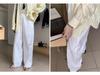 Vision Women's White High-Waist Wide Leg Pants - Spring 2026 Korean Style, Slimming & Versatile Casual Wear