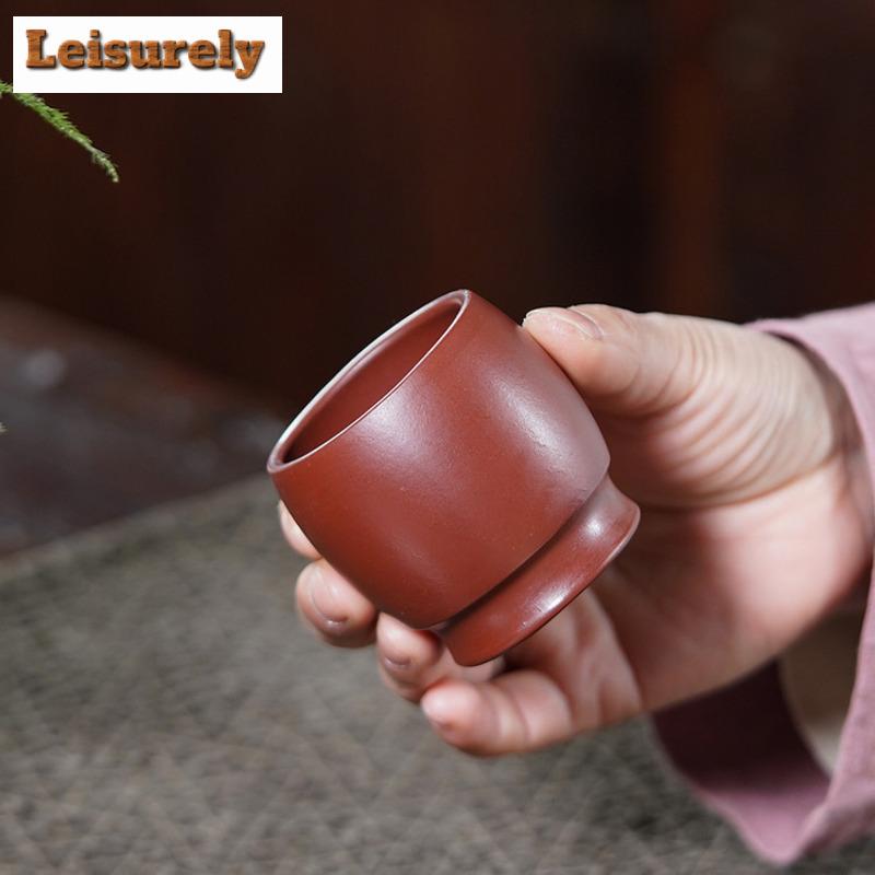 110ml Yixing Lila Ton Bambus Teetasse Traditionelles Teeschalen-Set Tassen Tee-Verkostung Dufttasse Jianzhan Meistertassen Teegeschirr