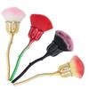 Nail Art Brushes with Soft Bristles for Removing Dust and Powder Stylish Rose Shape Brushes Effective Dust Cleaning
