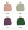 Women's Genuine Leather Litchi Grain Mini Coin Purse & Lipstick Clasp Bag