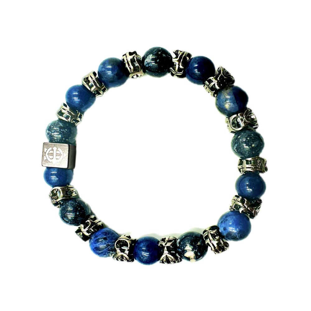 Eightvolume Ev Emblem Bead Bracelet (Blue)
