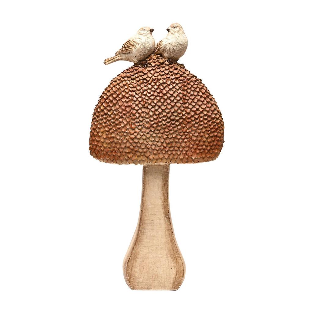 Country Living 2 Birds On a Mushroom Ornament