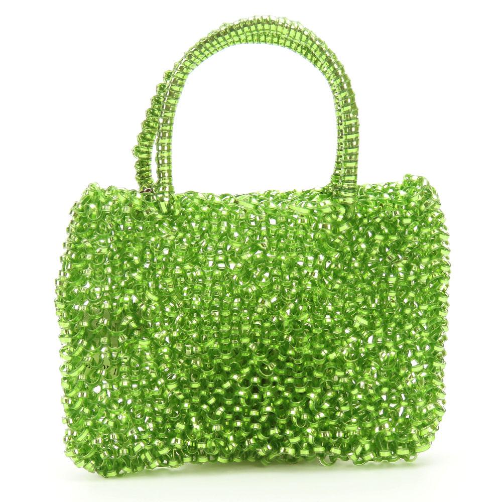 Used ANTEPRIMA Handbag Wire Bag PVC Green Party