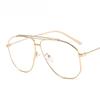Retro Metal Frame Sunglasses for Women Men Vintage Double Bridge  Fashion Pilot Sun Glasses Oversize UV400 Shades