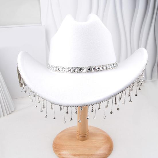 Bridal Cowgirl Hat for Women Rhinestone Cowboy Hat Unique Halloween Costume for Bachelorette Party Birthday Concerts