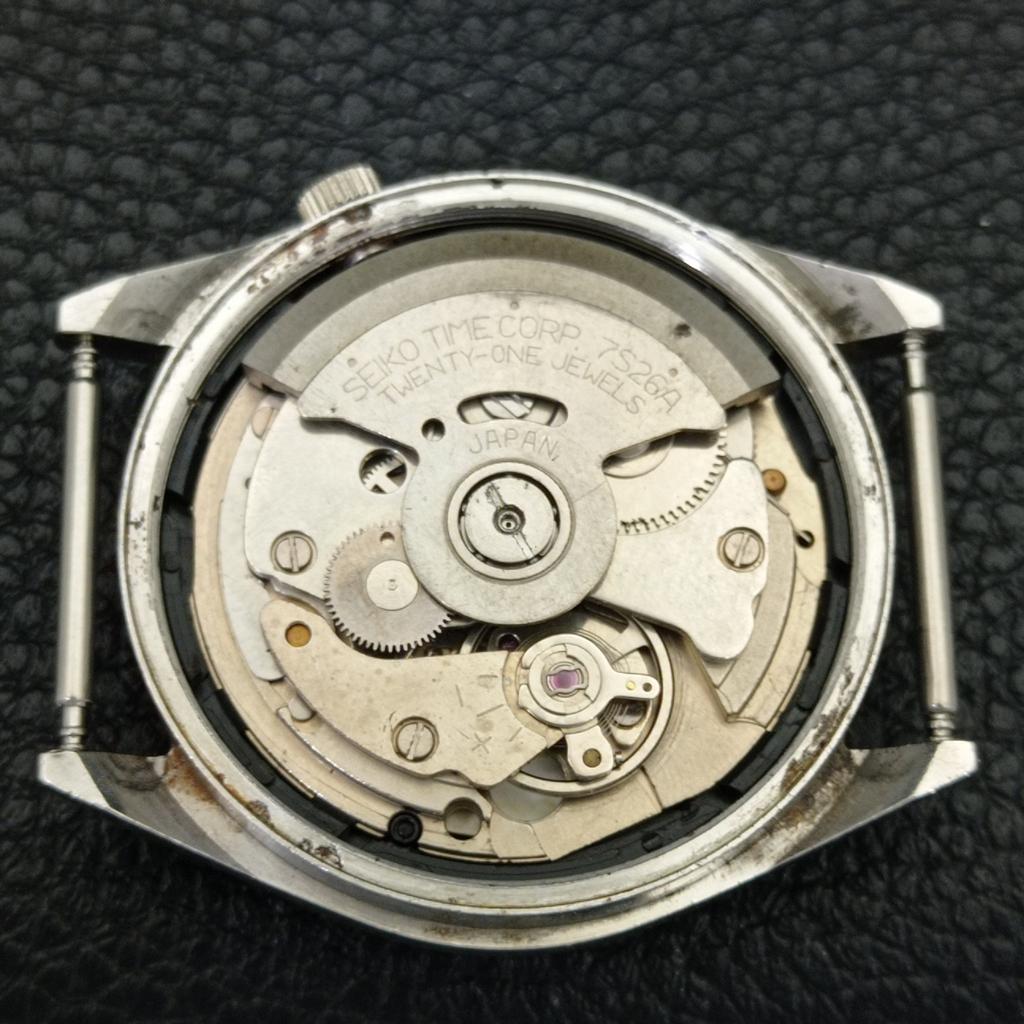 SEIKO 5 AUTOMATIC 7S26A VINTAGE JAPAN MENS BLACK COLOR DIAL WATCH a701644-5 R206c-a701644