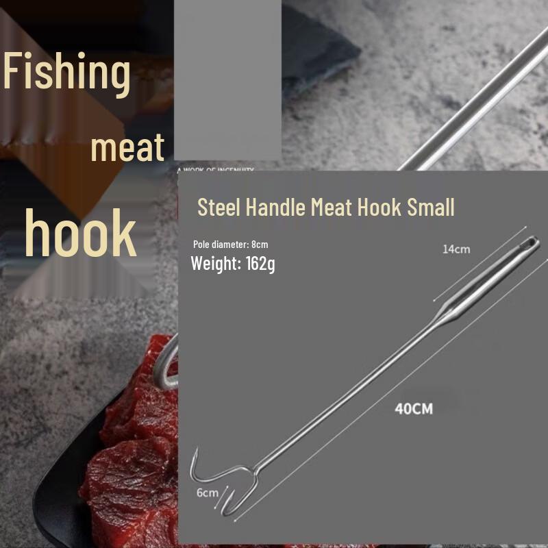 Dedelai 40cm Long Handle Stainless Steel Meat Hook