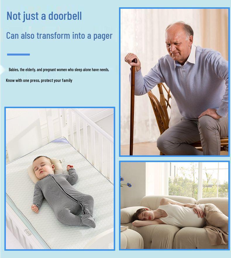 Long-Range Home Wireless Doorbell with Dual Receivers and Remote Control for Seniors